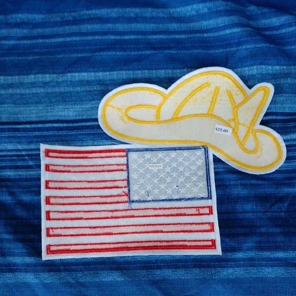 🆕🇺🇲Large AMERICAN FLAG FIREMAN HELMET BIKER IRON /SEW ON PATCH 13 1/2" X 10" - Picture 5 of 5